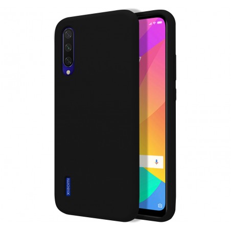 Funda Silicona Líquida Ultra Suave para Xiaomi Mi 9 Lite color Negra