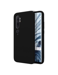Funda Silicona Líquida Ultra Suave para Xiaomi Mi Note 10 color Negra