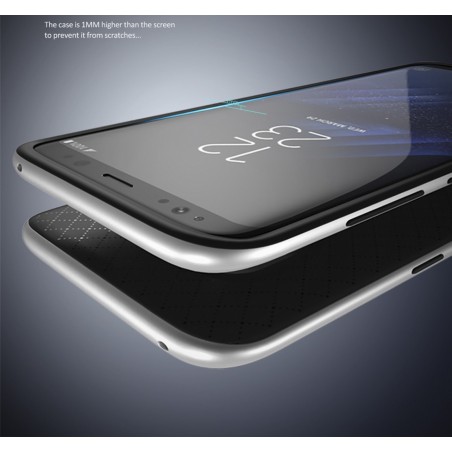 Funda Tipo Neo Hybrid (Pc+Tpu) Negra / Plata para Samsung Galaxy S8 Plus