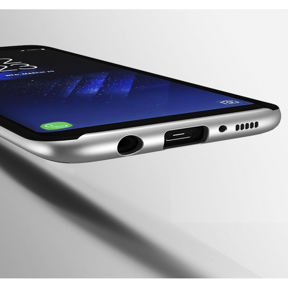 Funda Tipo Neo Hybrid (Pc+Tpu) Negra / Plata para Samsung Galaxy S8 Plus