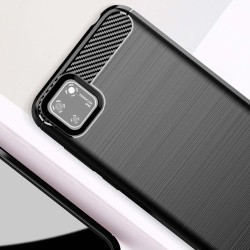 Funda Gel Tpu Tipo Carbon Negra para Huawei Y5p 2