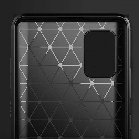 Funda Gel Tpu Tipo Carbon Negra para Samsung Galaxy A51 5G