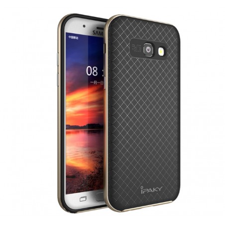 Funda Tipo Neo Hybrid (Pc+Tpu) Negra / Dorada para Samsung Galaxy A3 (2017)