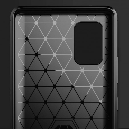 Funda Gel Tpu Tipo Carbon Negra para Samsung Galaxy A71 5G