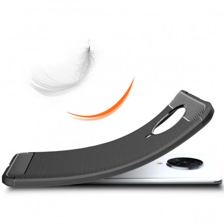 Funda Gel Tpu Tipo Carbon Negra para Xiaomi POCO F2 Pro
