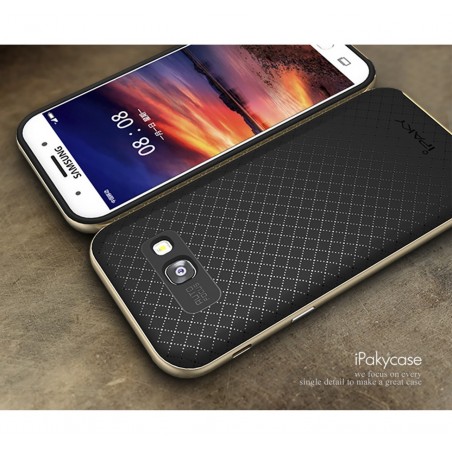 Funda Tipo Neo Hybrid (Pc+Tpu) Negra / Dorada para Samsung Galaxy A3 (2017)
