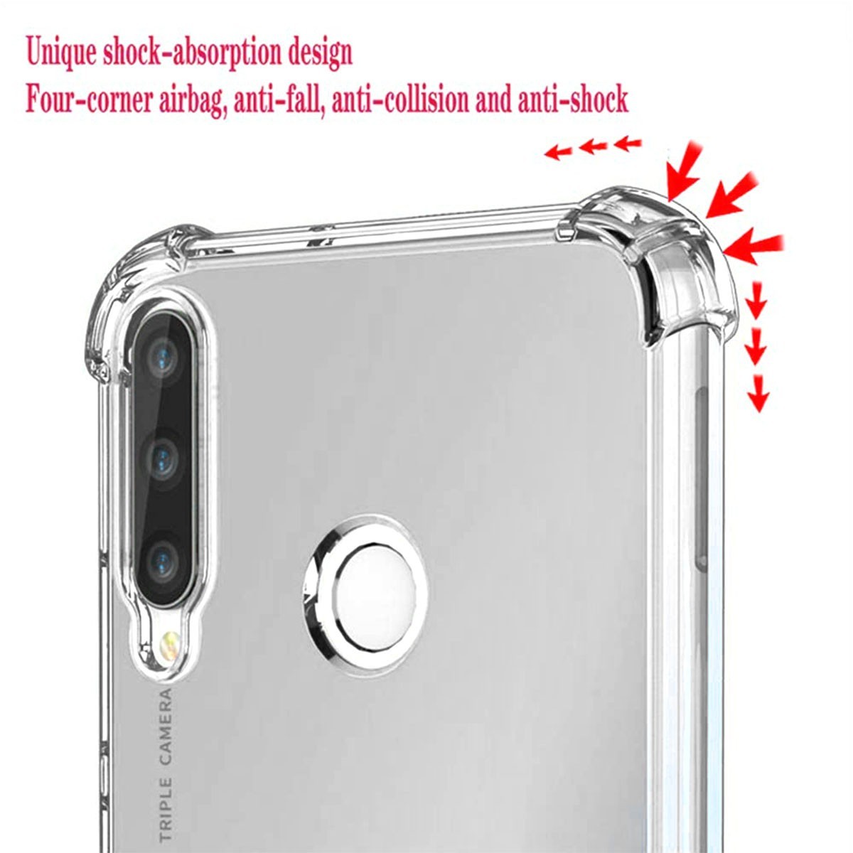 Funda Gel Tpu Anti-Shock Transparente para Huawei P40 Lite E