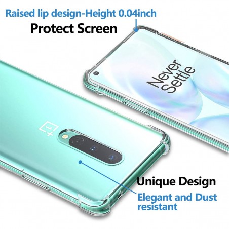 Funda Gel Tpu Anti-Shock Transparente para OnePlus 8