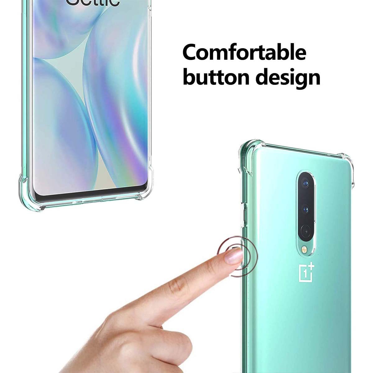Funda Gel Tpu Anti-Shock Transparente para OnePlus 8
