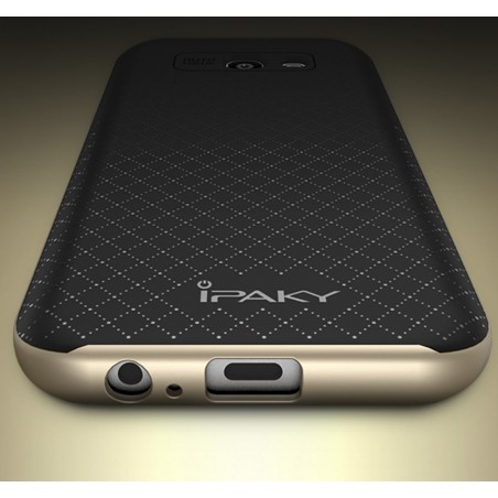 Funda Tipo Neo Hybrid (Pc+Tpu) Negra / Dorada para Samsung Galaxy A3 (2017)