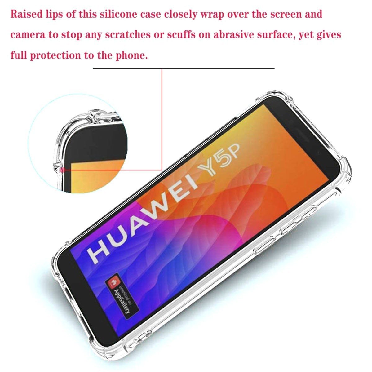 Funda Gel Tpu Anti-Shock Transparente para Huawei Y5p