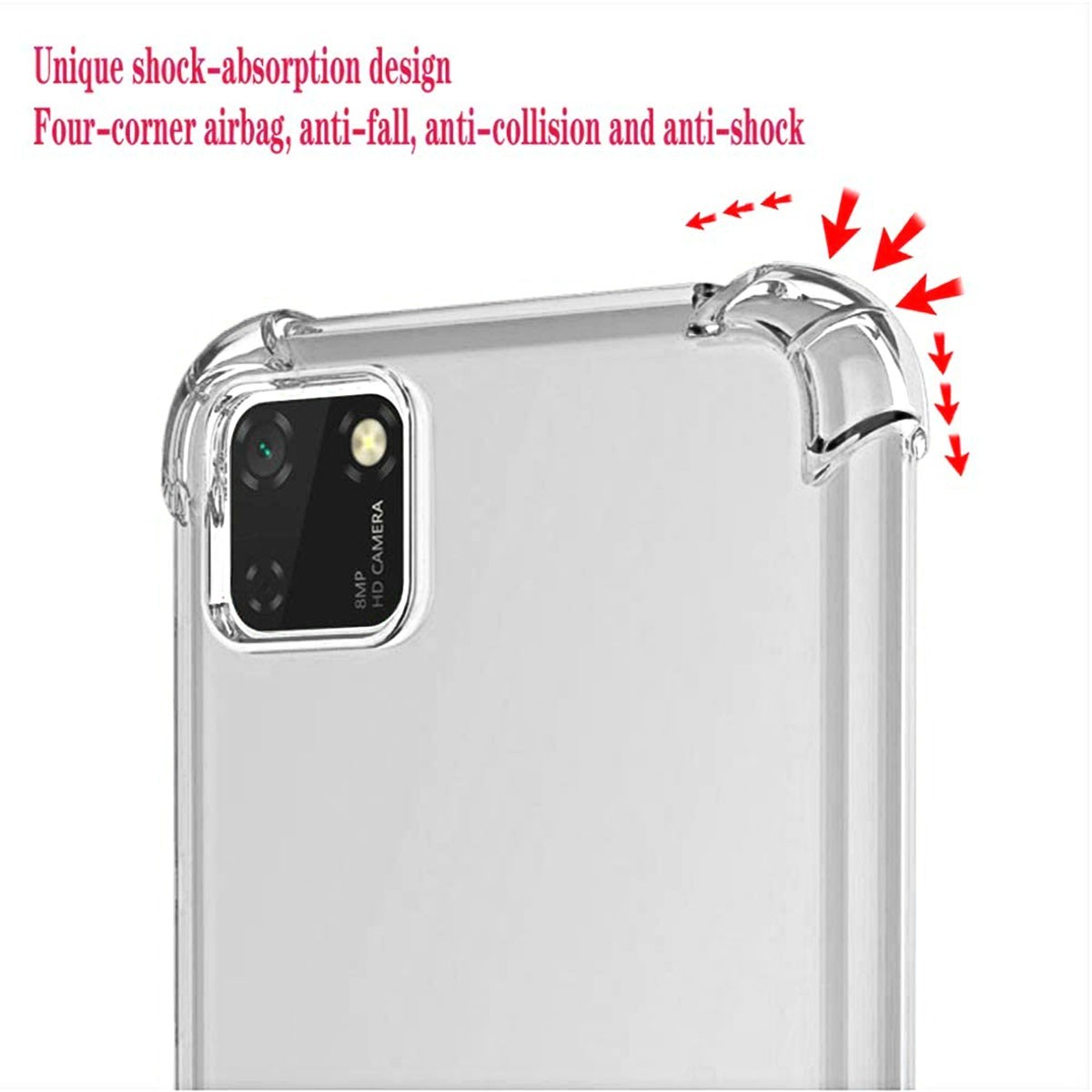 Funda Gel Tpu Anti-Shock Transparente para Huawei Y5p