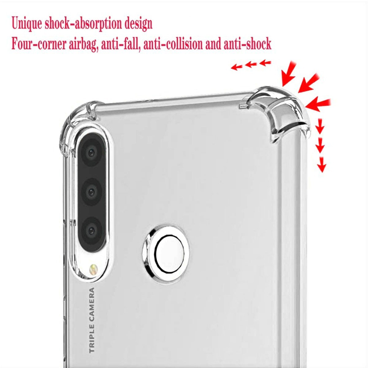 Funda Gel Tpu Anti-Shock Transparente para Huawei Y6p