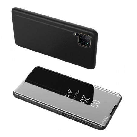 Funda Flip Cover Clear View para Huawei P40 Lite color Negra