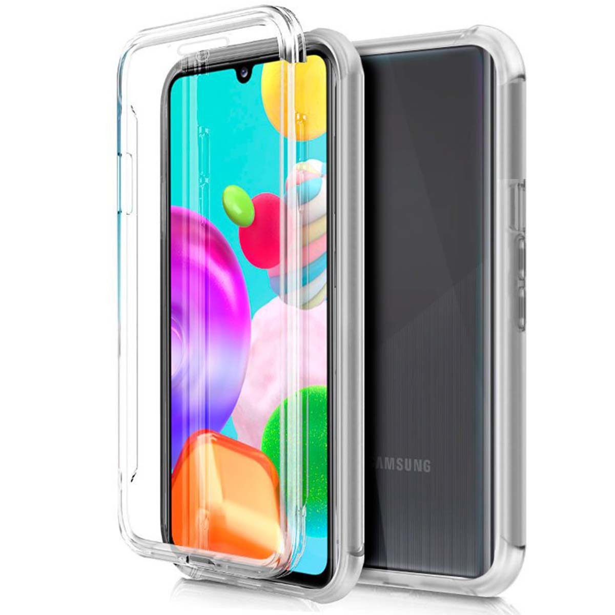 Funda Completa Transparente Pc + Tpu Full Body 360 para Samsung Galaxy A41