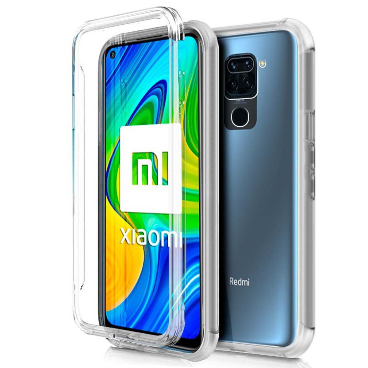 Funda Completa Transparente Pc + Tpu Full Body 360 para Xiaomi Redmi Note 9
