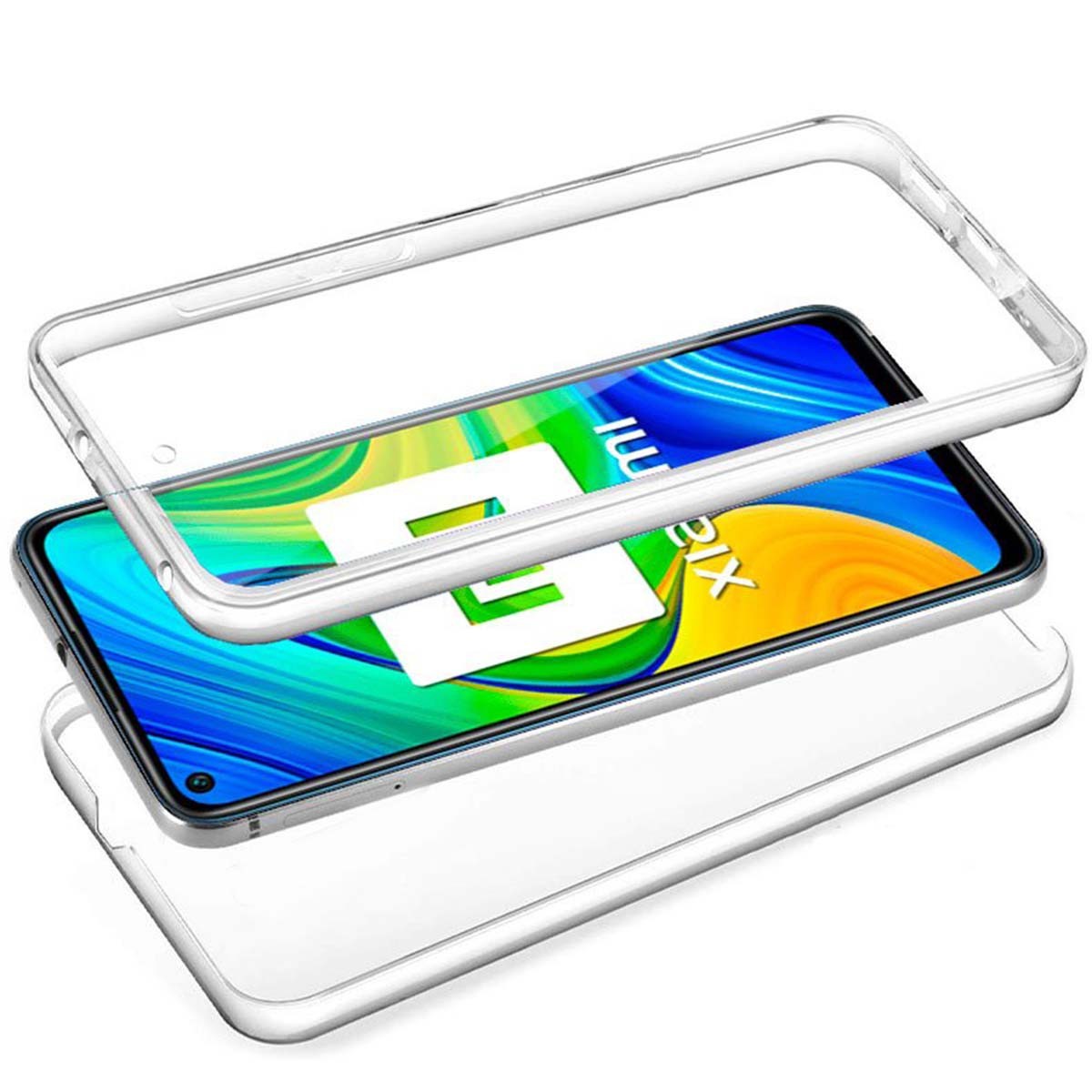 Funda Completa Transparente Pc + Tpu Full Body 360 para Xiaomi Redmi Note 9