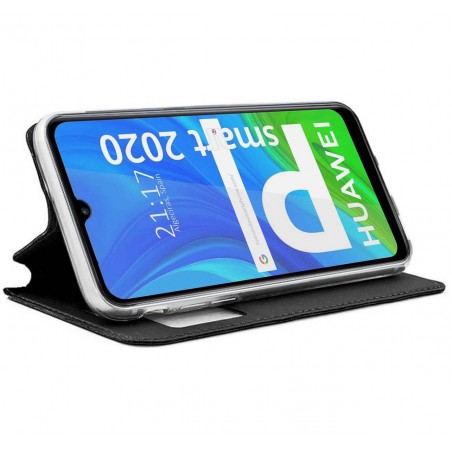 Funda Libro Soporte con Ventana para Huawei P Smart 2020 color Negra