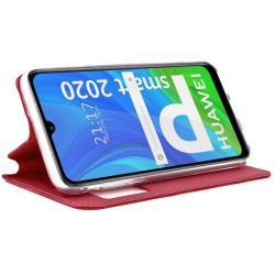 Funda Libro Soporte con Ventana para Huawei P Smart 2020 color Roja 2