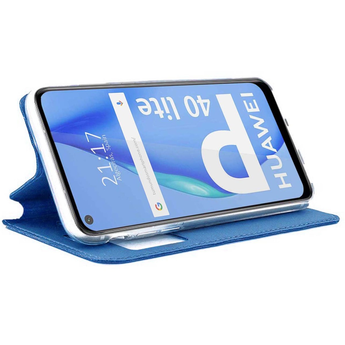 Funda Libro Soporte con Ventana para Huawei P40 Lite color Azul