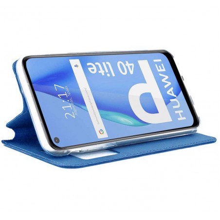 Funda Libro Soporte con Ventana para Huawei P40 Lite color Azul