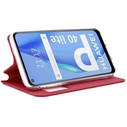 Funda Libro Soporte con Ventana para Huawei P40 Lite color Roja 2