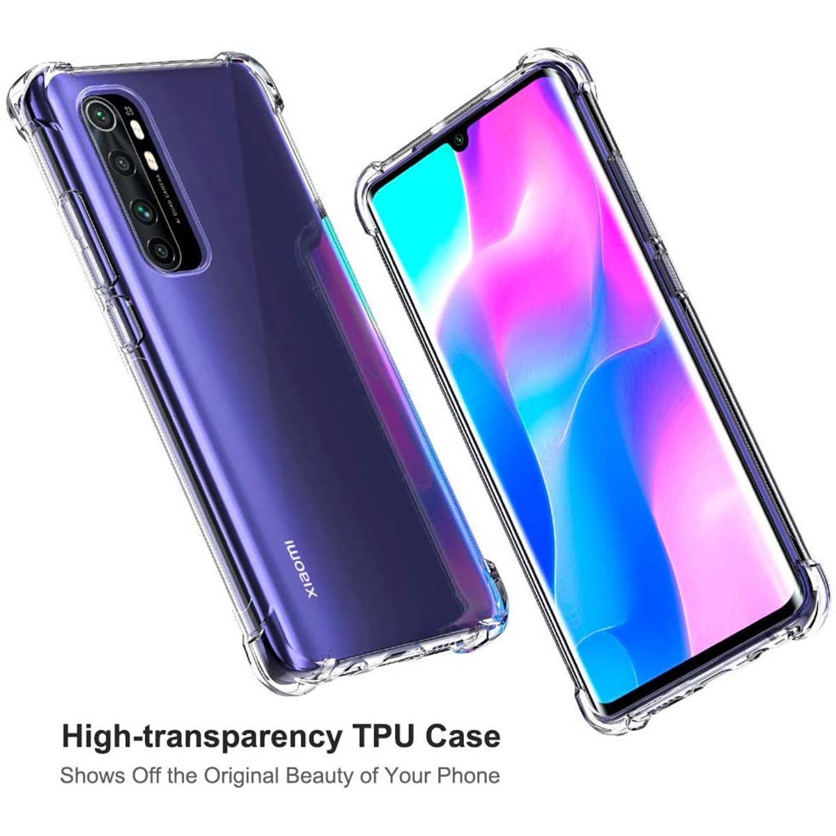Funda Gel Tpu Anti-Shock Transparente para Xiaomi Mi Note 10 Lite
