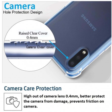 Funda Gel Tpu Anti-Shock Transparente para Samsung Galaxy A01