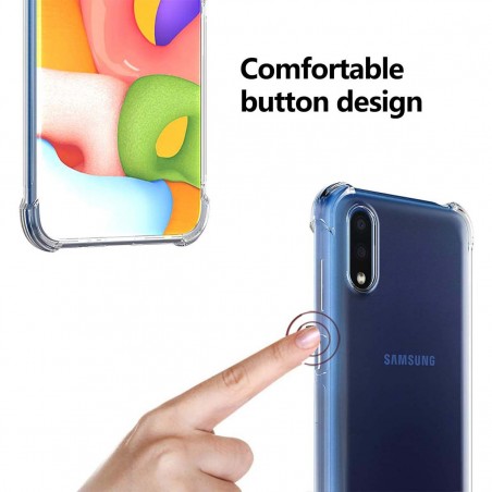 Funda Gel Tpu Anti-Shock Transparente para Samsung Galaxy A01