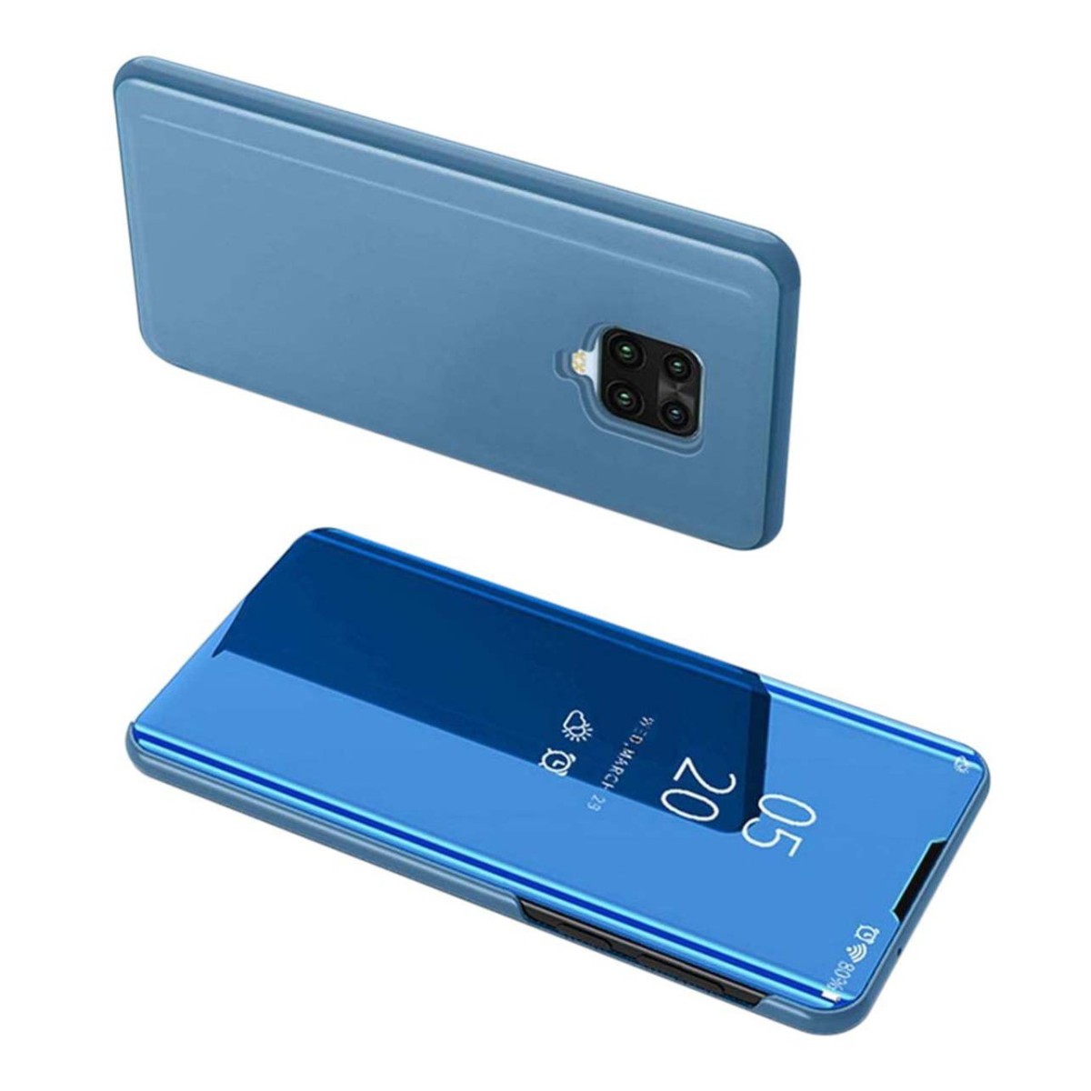 Funda Flip Cover Clear View para Xiaomi Redmi Note 9S / Note 9 Pro color Azul