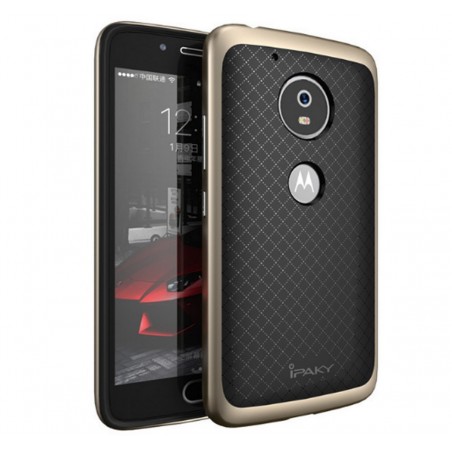Funda Tipo Neo Hybrid (Pc+Tpu) Negra / Dorada para Lenovo Moto G5
