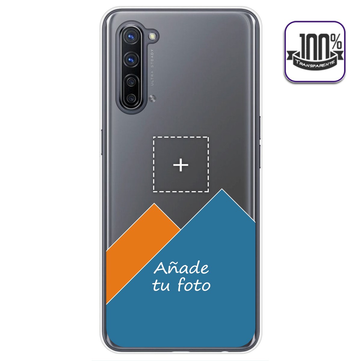 Personaliza tu Funda Gel Silicona Transparente con tu Fotografia para Oppo Find X2 Lite dibujo personalizada