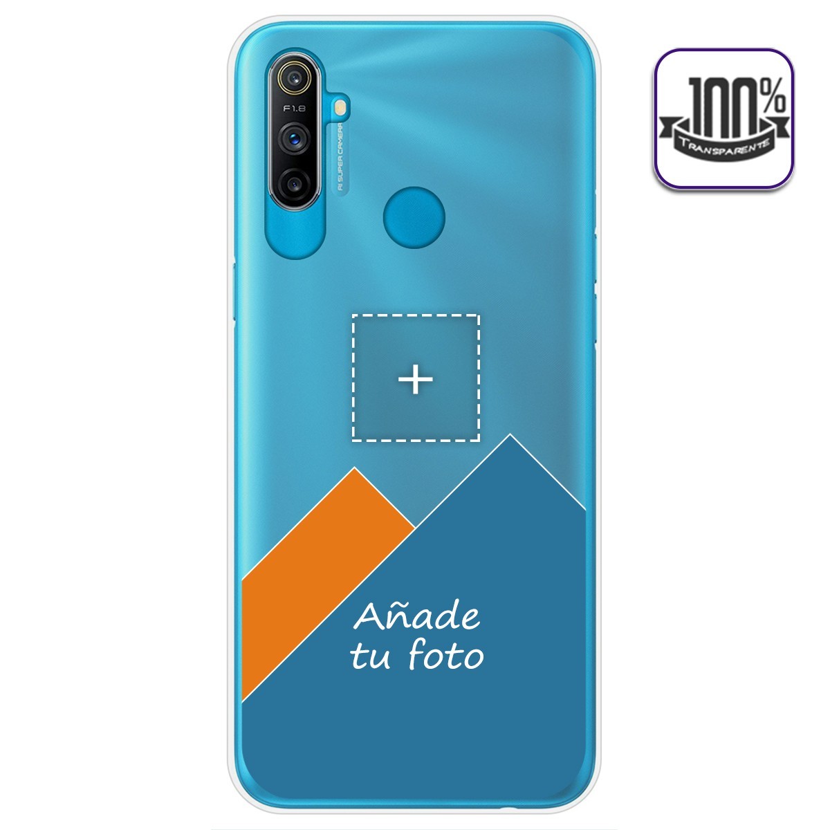 Personaliza tu Funda Gel Silicona Transparente con tu Fotografia para Realme C3 dibujo personalizada