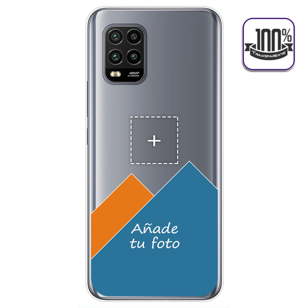 Personaliza tu Funda Gel Silicona Transparente con tu Fotografia para Xiaomi Mi 10 Lite dibujo personalizada