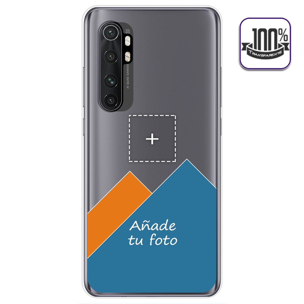 Personaliza tu Funda Gel Silicona Transparente con tu Fotografia para Xiaomi Mi Note 10 Lite dibujo personalizada