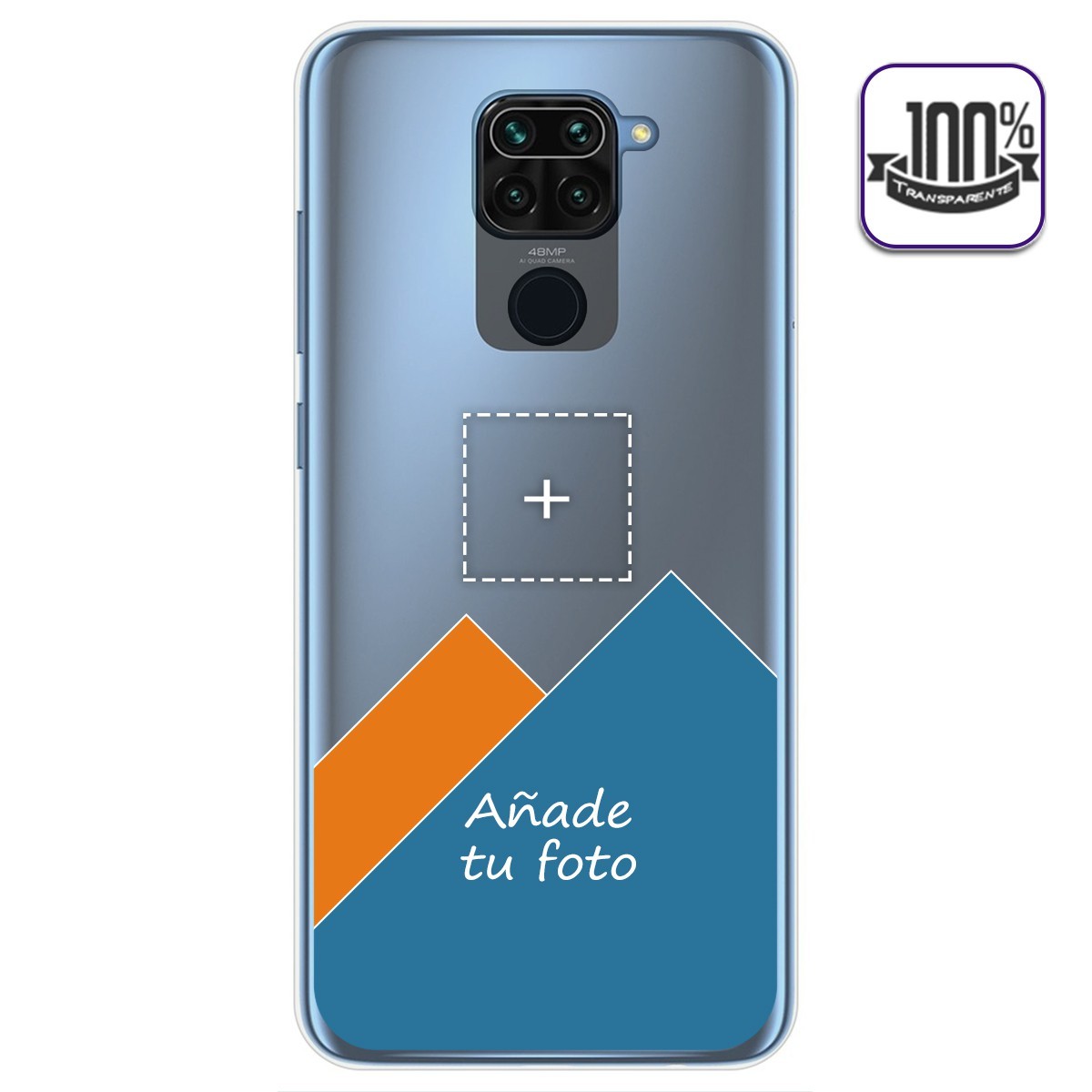 Personaliza tu Funda Gel Silicona Transparente con tu Fotografia para Xiaomi Redmi Note 9 dibujo personalizada