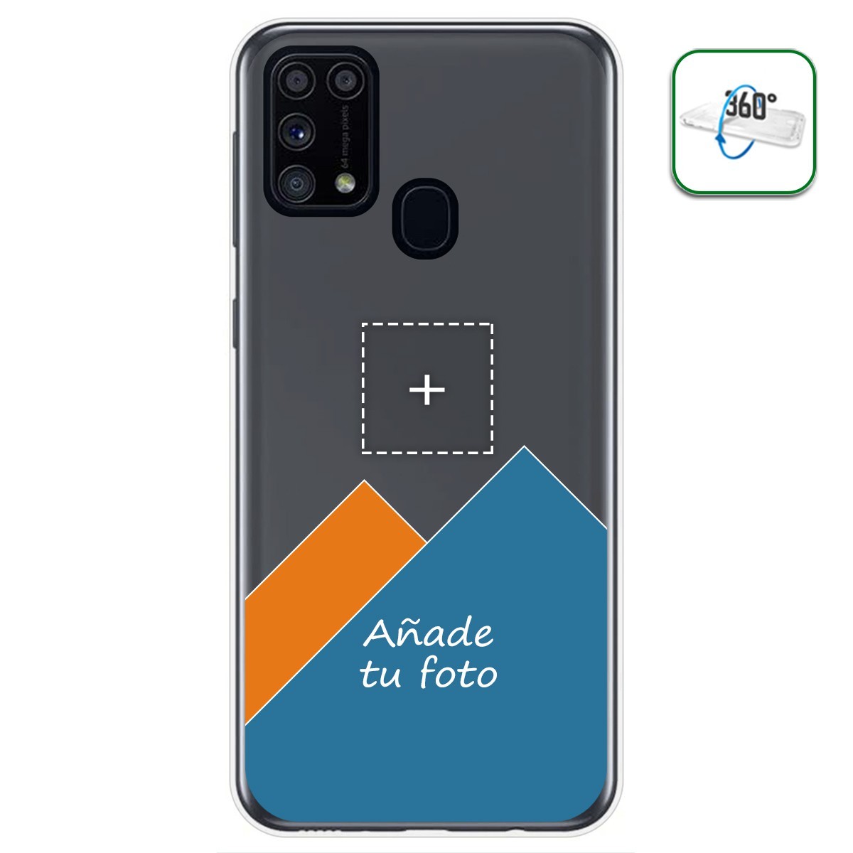 Personaliza tu Funda Pc + Tpu 360 con tu Fotografia para Samsung Galaxy M31 dibujo personalizada