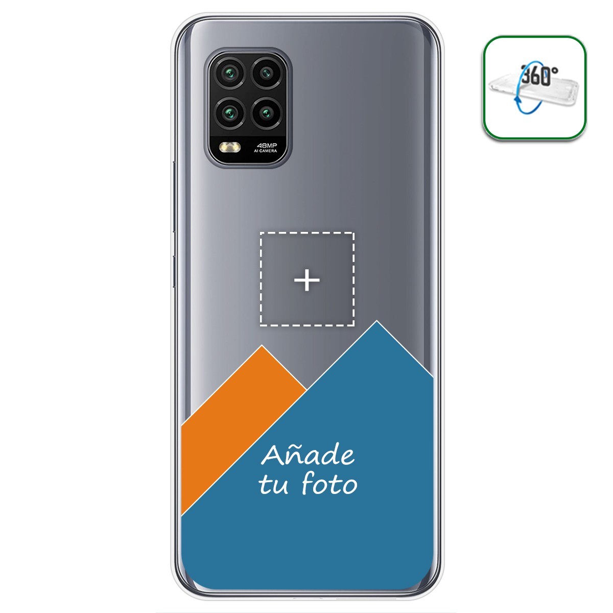 Personaliza tu Funda Pc + Tpu 360 con tu Fotografia para Xiaomi Mi 10 Lite dibujo personalizada