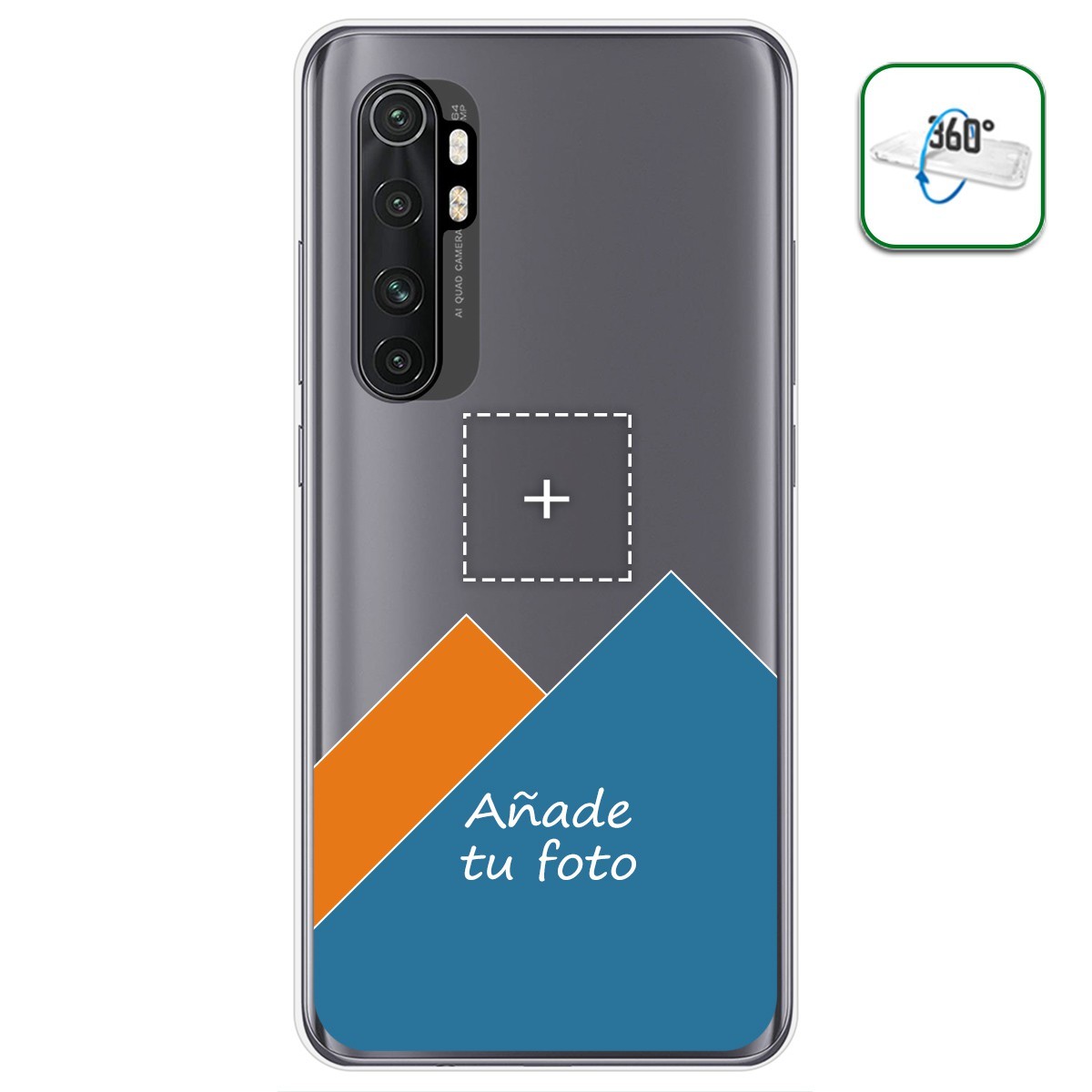 Personaliza tu Funda Pc + Tpu 360 con tu Fotografia para Xiaomi Mi Note 10 Lite dibujo personalizada