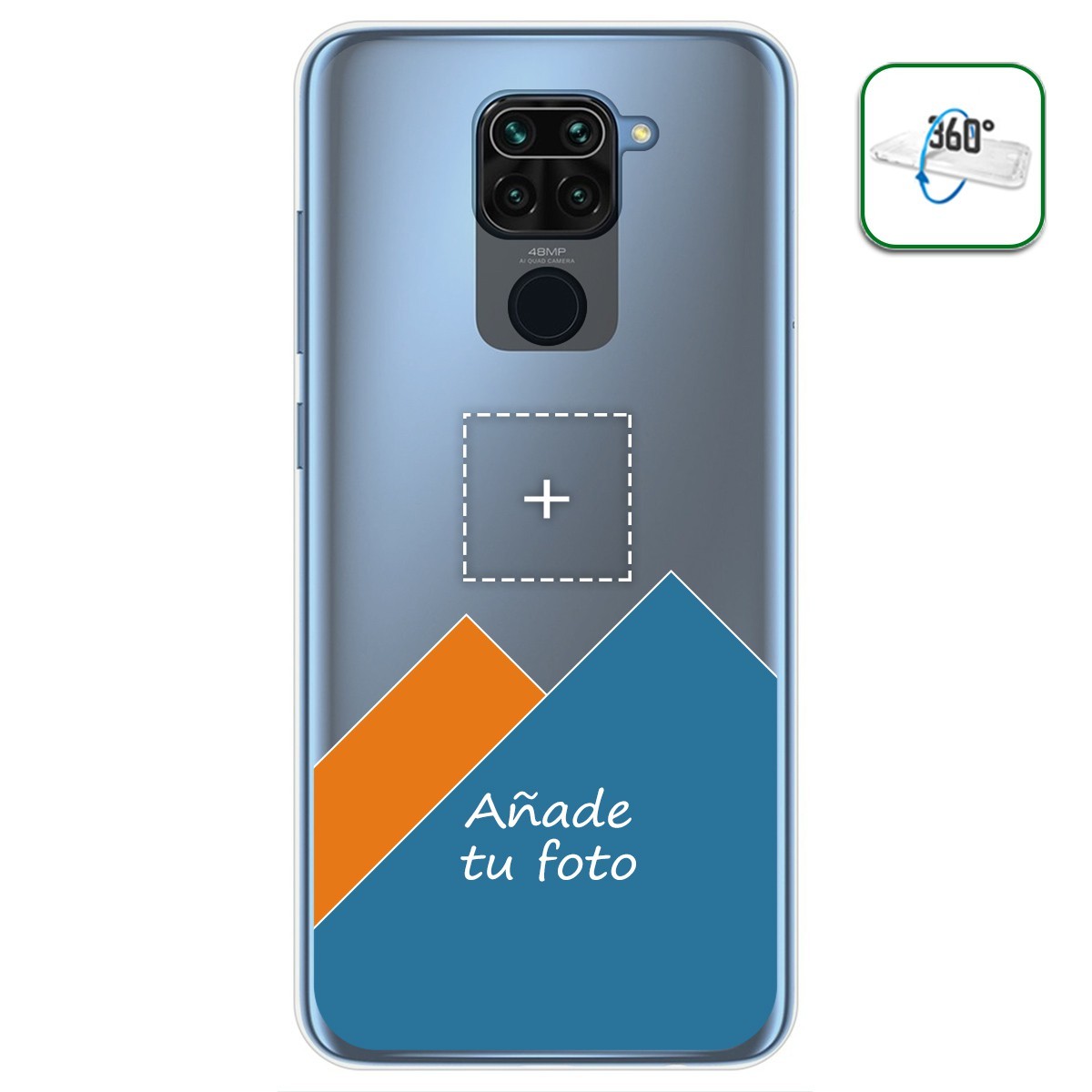 Personaliza tu Funda Pc + Tpu 360 con tu Fotografia para Xiaomi Redmi Note 9 dibujo personalizada