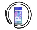 Funda Colgante Transparente para Huawei P40 Lite E con Cordon Negro