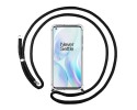 Funda Colgante Transparente para OnePlus 8 con Cordon Negro