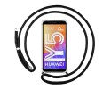 Funda Colgante Transparente para Huawei Y5p con Cordon Negro