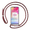Funda Colgante Transparente para Xiaomi Mi Note 10 Lite con Cordon Rosa / Dorado