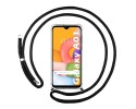 Funda Colgante Transparente para Samsung Galaxy A01 con Cordon Negro