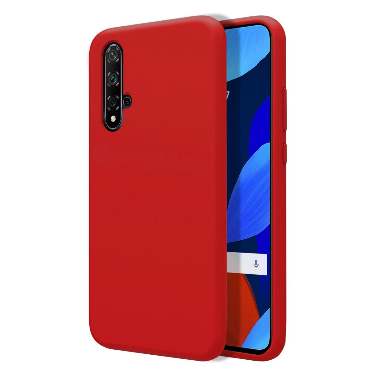 Funda Silicona Líquida Ultra Suave para Huawei Nova 5T / Honor 20 color Roja