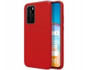 Funda Silicona Líquida Ultra Suave para Huawei P40 color Roja