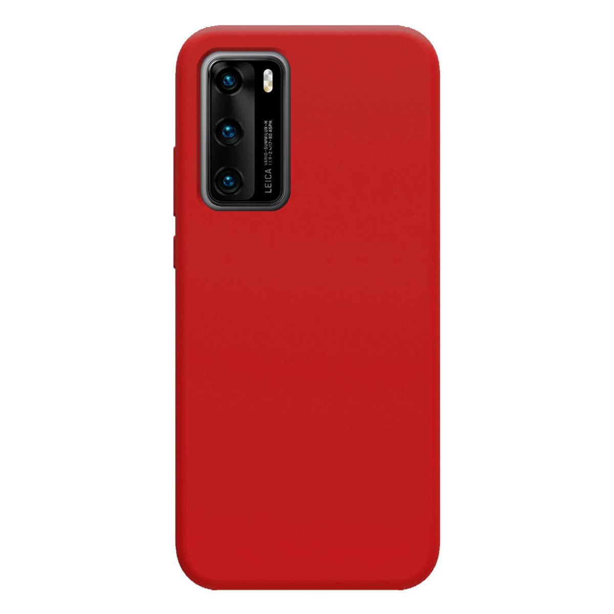 Funda Silicona Líquida Ultra Suave para Huawei P40 color Roja