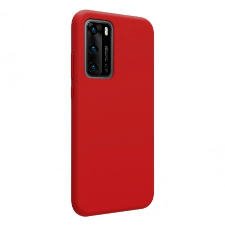 Funda Silicona Líquida Ultra Suave para Huawei P40 color Roja