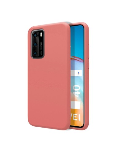 Funda Silicona Líquida Ultra Suave para Huawei P40 color Rosa